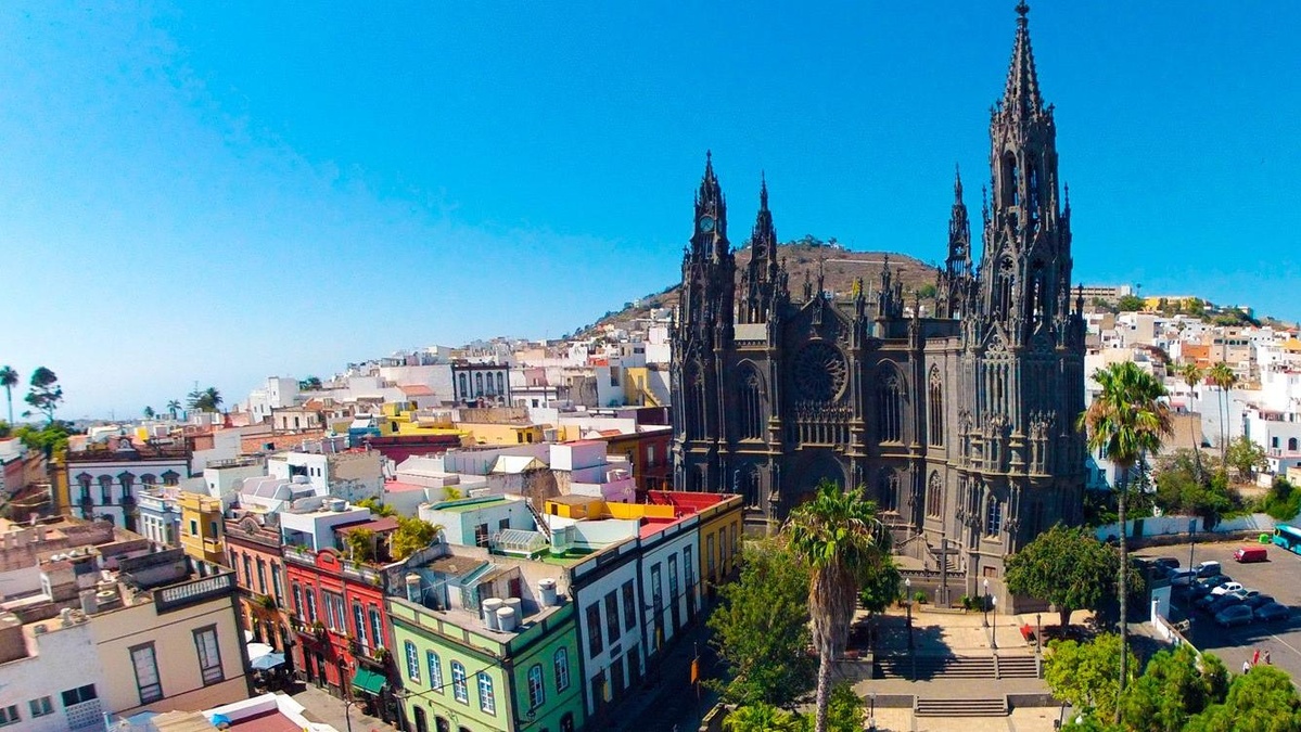 Vista aérea Iglesia de Arucas